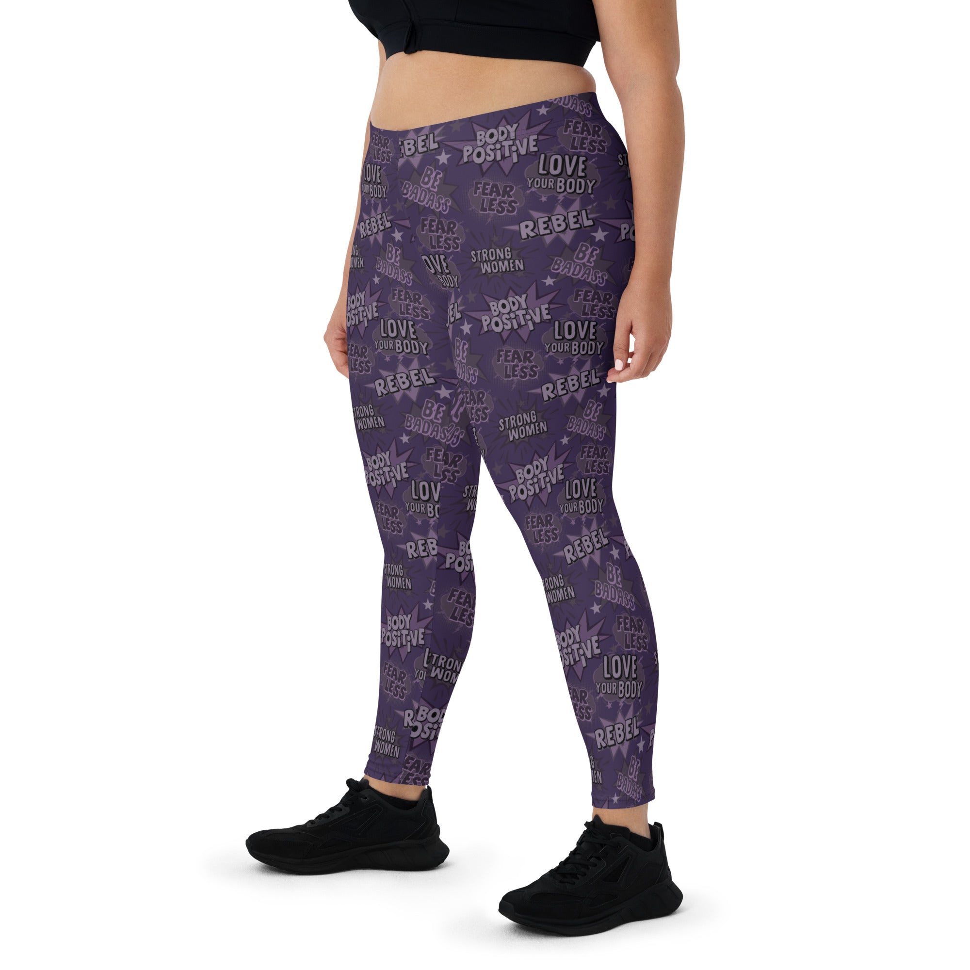 Purple Empower Mid-Waist Leggings